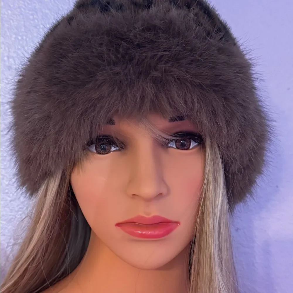 Leopard Print Faux Fur Hat